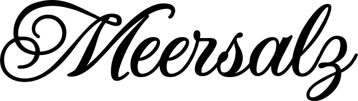 Vorschau des Bootsnamens "Meersalz" als Schriftzug für "Bootsbeschriftung Klassisch 70"