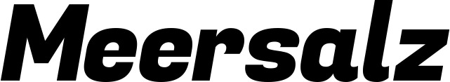 Vorschau des Bootsnamens "Meersalz" als Schriftzug für "Bootsbeschriftung Kursiv 04"