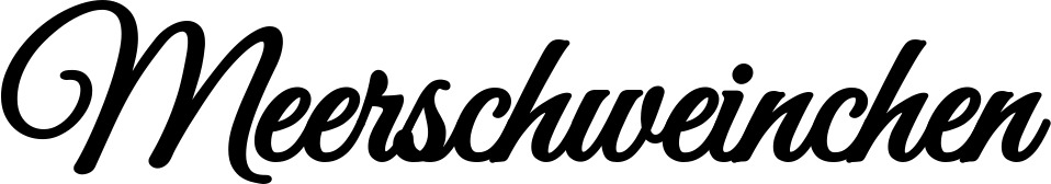 Vorschau des Bootsnamens "Meerschweinchen" als Schriftzug für "Style Klassisch 68"