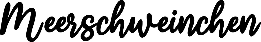 Vorschau des Bootsnamens "Meerschweinchen" als Schriftzug für "Bootsbeschriftung Klassisch 74"