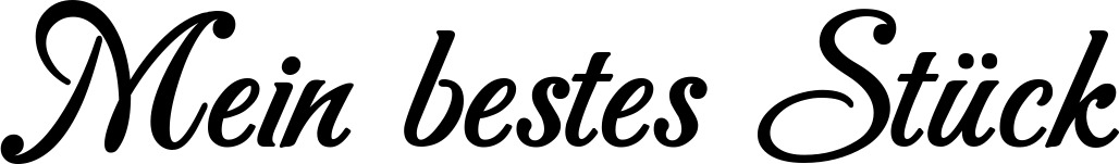 Vorschau des Bootsnamens "Mein bestes Stück" als Schriftzug für "Bootsbeschriftung Klassisch 50"