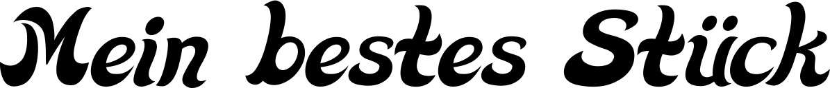 Vorschau des Bootsnamens "Mein bestes Stück" als Schriftzug für "Bootsbeschriftung Klassisch 33"