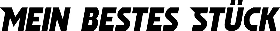 Vorschau des Bootsnamens "Mein bestes Stück" als Schriftzug für "Bootsbeschriftung Neu 15"