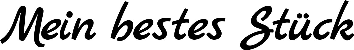 Vorschau des Bootsnamens "Mein bestes Stück" als Schriftzug für "Bootsbeschriftung Klassisch 45"