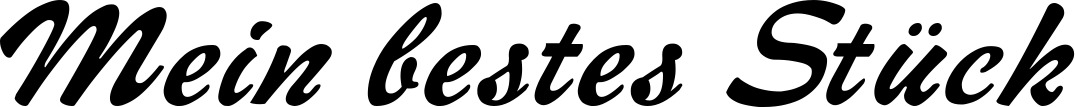 Vorschau des Bootsnamens "Mein bestes Stück" als Schriftzug für "Bootsbeschriftung Klassisch 12"