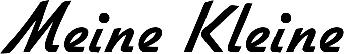 Vorschau des Bootsnamens "Meine Kleine" als Schriftzug für "Bootsbeschriftung Klassisch 66"