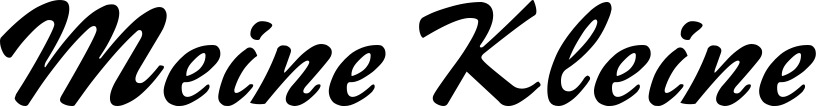 Vorschau des Bootsnamens "Meine Kleine" als Schriftzug für "Bootsbeschriftung Klassisch 12"