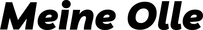 Vorschau des Bootsnamens "Meine Olle" als Schriftzug für "Style Kursiv 06"