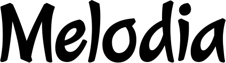 Vorschau des Bootsnamens "Melodia" als Schriftzug für "Bootsbeschriftung Klassisch 72"