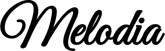 Vorschau des Bootsnamens "Melodia" als Schriftzug für "Bootsbeschriftung Klassisch 68"