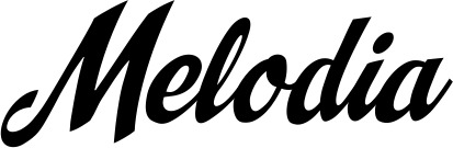 Vorschau des Bootsnamens "Melodia" als Schriftzug für "Bootsbeschriftung Klassisch 29"