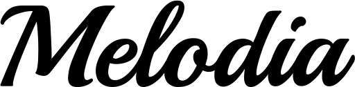 Vorschau des Bootsnamens "Melodia" als Schriftzug für "Bootsbeschriftung Klassisch 86"