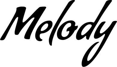 Vorschau des Bootsnamens "Melody" als Schriftzug für "Bootsbeschriftung Klassisch 57"