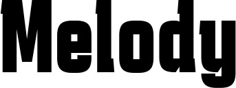 Vorschau des Bootsnamens "Melody" als Schriftzug für "Bootsbeschriftung Fett 41"