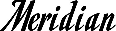 Vorschau des Bootsnamens "Meridian" als Schriftzug für "Bootsbeschriftung Klassisch 93"