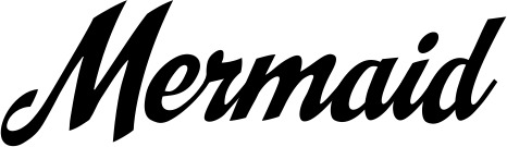 Vorschau des Bootsnamens "Mermaid" als Schriftzug für "Bootsbeschriftung Klassisch 29"