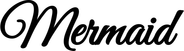 Vorschau des Bootsnamens "Mermaid" als Schriftzug für "Bootsbeschriftung Klassisch 68"