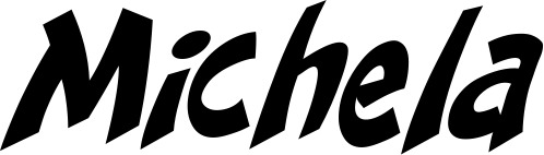 Vorschau des Bootsnamens "Michela" als Schriftzug für "Bootsbeschriftung Klassisch 31"