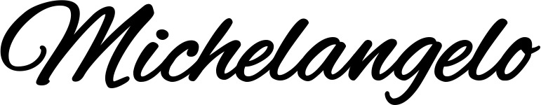 Vorschau des Bootsnamens "Michelangelo" als Schriftzug für "Bootsbeschriftung Klassisch 35"