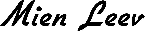 Vorschau des Bootsnamens "Mien Leev" als Schriftzug für "Bootsbeschriftung Klassisch 66"