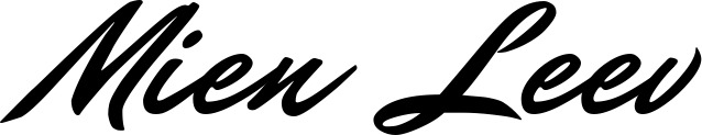 Vorschau des Bootsnamens "Mien Leev" als Schriftzug für "Bootsbeschriftung Klassisch 82"