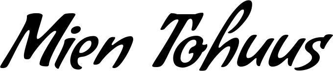 Vorschau des Bootsnamens "Mien Tohuus" als Schriftzug für "Bootsbeschriftung Klassisch 57"