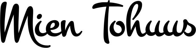 Vorschau des Bootsnamens "Mien Tohuus" als Schriftzug für "Bootsbeschriftung Klassisch 81"