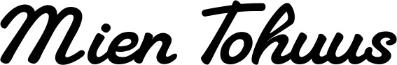 Vorschau des Bootsnamens "Mien Tohuus" als Schriftzug für "Bootsbeschriftung Klassisch 65"