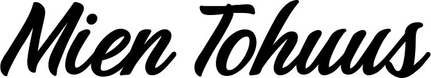 Vorschau des Bootsnamens "Mien Tohuus" als Schriftzug für "Bootsbeschriftung Klassisch 48"