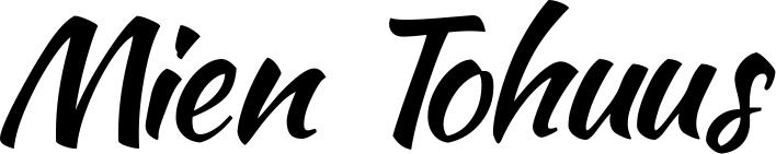 Vorschau des Bootsnamens "Mien Tohuus" als Schriftzug für "Bootsbeschriftung Klassisch 73"