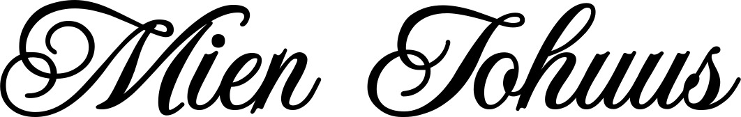 Vorschau des Bootsnamens "Mien Tohuus" als Schriftzug für "Bootsbeschriftung Klassisch 70"