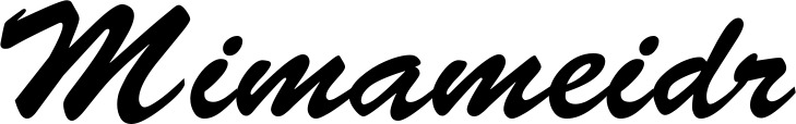 Vorschau des Bootsnamens "Mimameidr" als Schriftzug für "Bootsbeschriftung Klassisch 03"