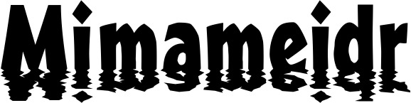 Vorschau des Bootsnamens "Mimameidr" als Schriftzug für "Bootsbeschriftung Neu 13"