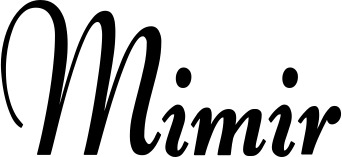 Vorschau des Bootsnamens "Mimir" als Schriftzug für "Bootsbeschriftung Klassisch 76"