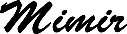 Vorschau des Bootsnamens "Mimir" als Schriftzug für "Bootsbeschriftung Klassisch 03"