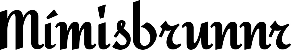 Vorschau des Bootsnamens "Mímisbrunnr" als Schriftzug für "Bootsbeschriftung Klassisch 37"