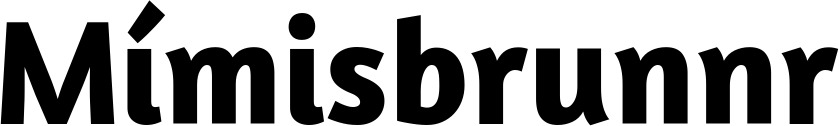Vorschau des Bootsnamens "Mímisbrunnr" als Schriftzug für "Bootsbeschriftung Fett 09"