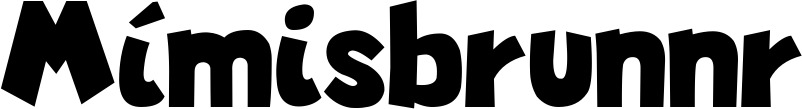 Vorschau des Bootsnamens "Mímisbrunnr" als Schriftzug für "Bootsbeschriftung Neu 48"