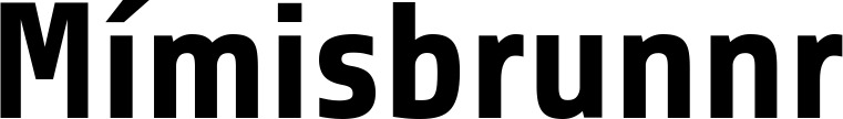 Vorschau des Bootsnamens "Mímisbrunnr" als Schriftzug für "Bootsbeschriftung Fett 37"
