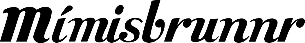 Vorschau des Bootsnamens "Mímisbrunnr" als Schriftzug für "Bootsbeschriftung Klassisch 26"