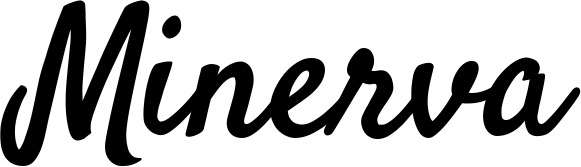 Vorschau des Bootsnamens "Minerva" als Schriftzug für "Bootsbeschriftung Klassisch 96"