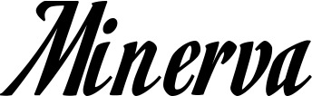 Vorschau des Bootsnamens "Minerva" als Schriftzug für "Bootsbeschriftung Klassisch 93"