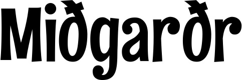 Vorschau des Bootsnamens "Miðgarðr" als Schriftzug für "Bootsbeschriftung Neu 68"