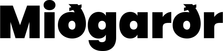 Vorschau des Bootsnamens "Miðgarðr" als Schriftzug für "Bootsbeschriftung Neu 61"