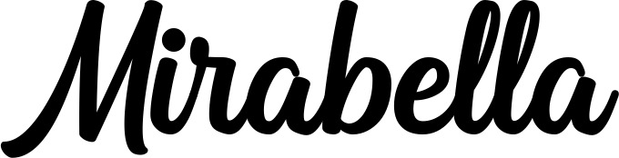 Vorschau des Bootsnamens "Mirabella" als Schriftzug für "Bootsbeschriftung Klassisch 43"