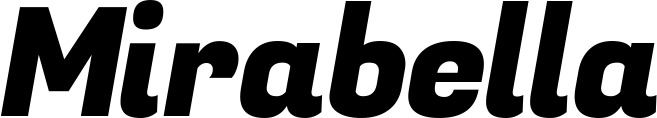 Vorschau des Bootsnamens "Mirabella" als Schriftzug für "Bootsbeschriftung Kursiv 04"