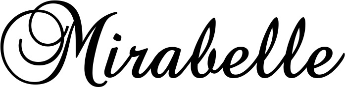 Vorschau des Bootsnamens "Mirabelle" als Schriftzug für "Bootsbeschriftung Klassisch 02-A"