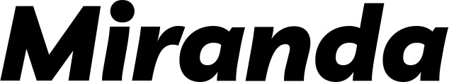Vorschau des Bootsnamens "Miranda" als Schriftzug für "Bootsbeschriftung Kursiv 06"