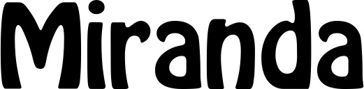 Vorschau des Bootsnamens "Miranda" als Schriftzug für "Bootsbeschriftung Fett 01"