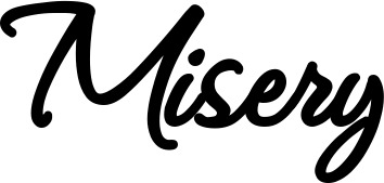 Vorschau des Bootsnamens "Misery" als Schriftzug für "Bootsbeschriftung Klassisch 111"